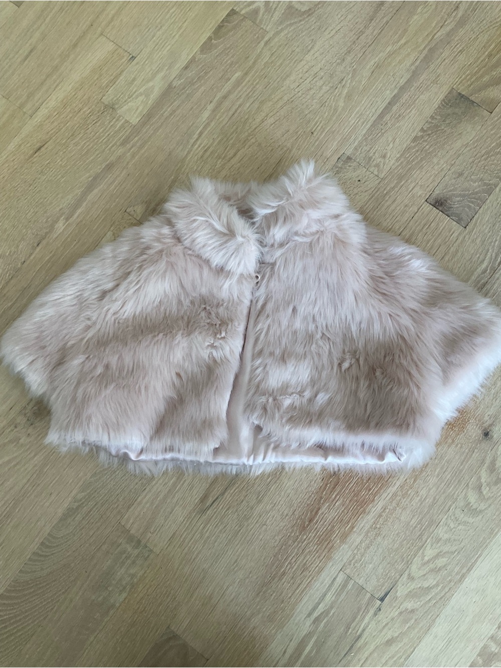 Biscotti Pale Blush Faux Fur Capelet for Girls